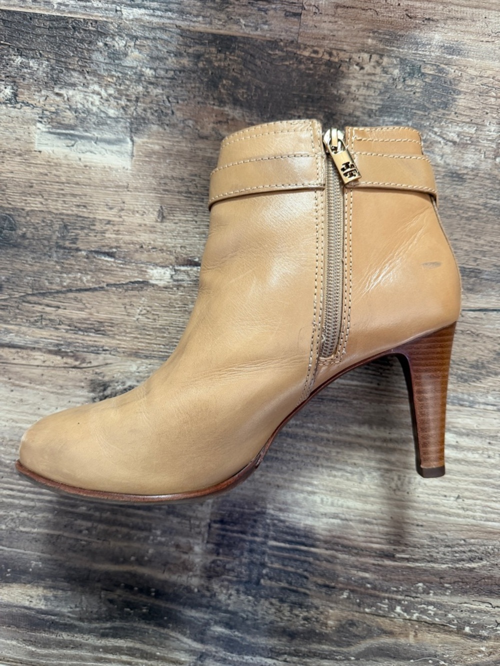 Women's Tory Burch Booties Bristol High-Heel Almond size 9.5 - Picture 5 of 10
